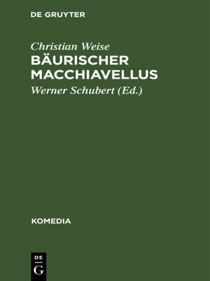 cover image of Bäurischer Macchiavellus
